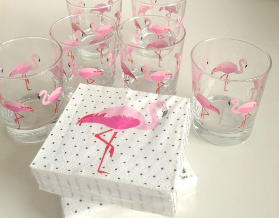 Flamingó láz -  -  - dekoráció, flamingó, kiegészítők, madarak, 