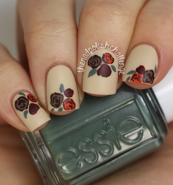 Top10: őszi virág mintás manikűr ötletek -  -  - inspiráció, köröm, manikűr, ősz, ötletek, virágok, 