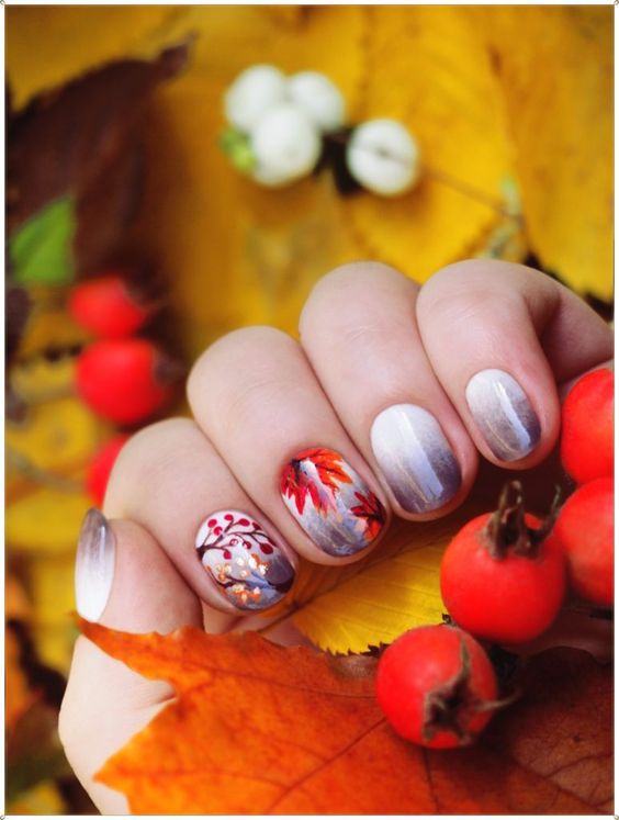 Top10: őszi virág mintás manikűr ötletek -  -  - inspiráció, köröm, manikűr, ősz, ötletek, virágok, 