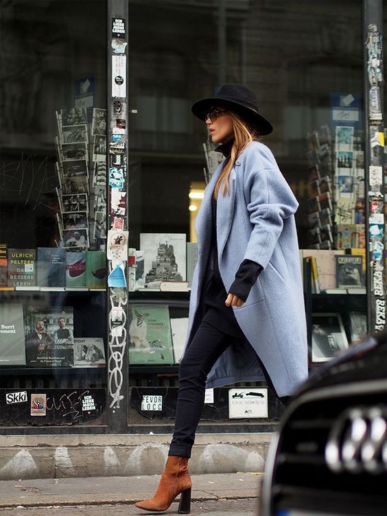 Stílusiskola: így viselj télen kéket -  -  - divat, kék, outfit, összeállítás, stílus, téli divat, 