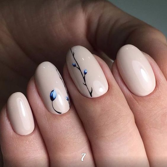 Top10: kifinomult, minimál virágos manikűr ötletek -  -  - köröm, körömápolás, manikűr, tavasz, virág, virágminta, 