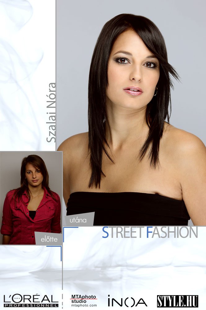 L'Oreal - Street Fashion nagy frizura átalakulás - Nóra -  -  - frizura átalakítás, hajkollekció, Loreal, sminktrend, street, street fashion, 