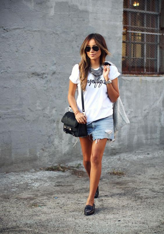 Stílusiskola: így viselj farmer shortokat -  -  - divat, farmer, farmer nadrág, farmer short, outfit, tavasz, 