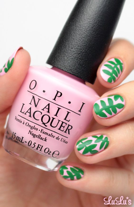 Top10: hangolódj páfrány és pálmaleveles manikűrrel a nyárra -  -  - levél, manikűr, minta, ötletek, pálmalevél, pálmalevelek, 