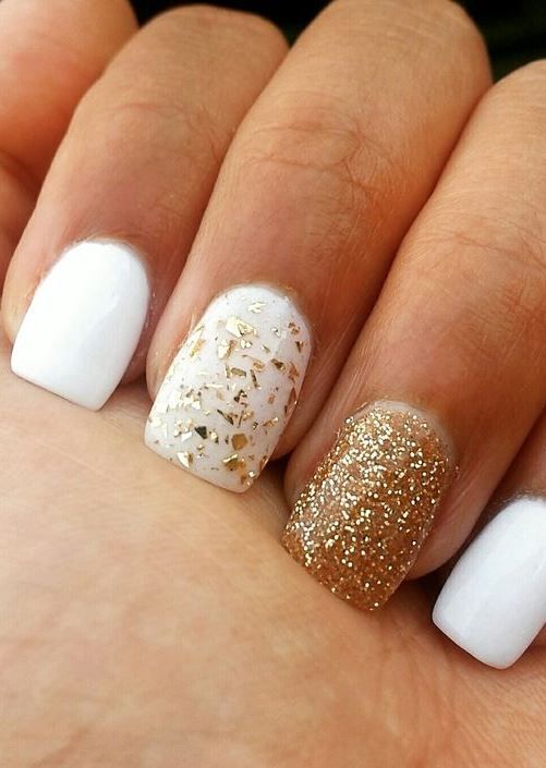 Top10: visszafogott és stílusos arany-fehér manikűr tippek -  -  - arany, fehér, kifinomult, manikűr, nyár, stílusos, 