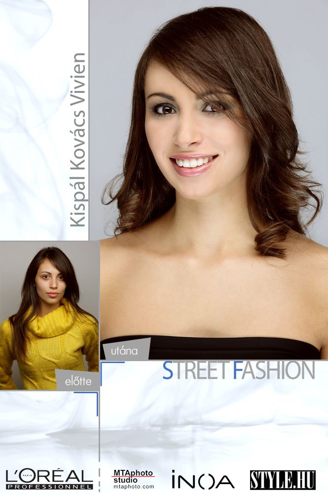 L'Oreal - Street Fashion nagy frizura átalakulás - Vivien -  -  - frizura átalakítás, hajkollekció, Loreal, sminktrend, street, street fashion, 