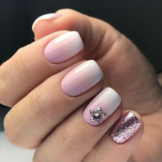 Top10: rózsaszín-fehér manikűr ötletek -  -  - fehér, manikűr, ötletek, rózsaszín, tippek, 