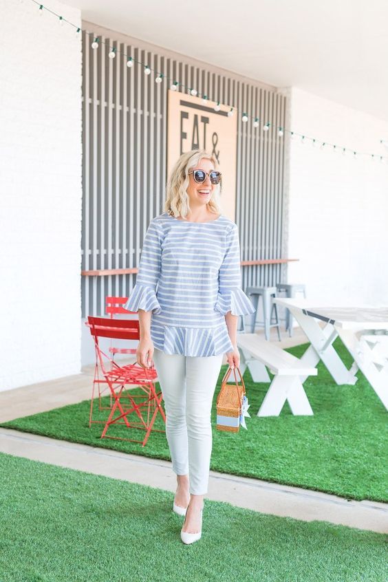 Stílusiskola: imádunk mindent, ami kék-fehér csíkos -  -  - csíkos, fehér, kék, nyár, outfit, 