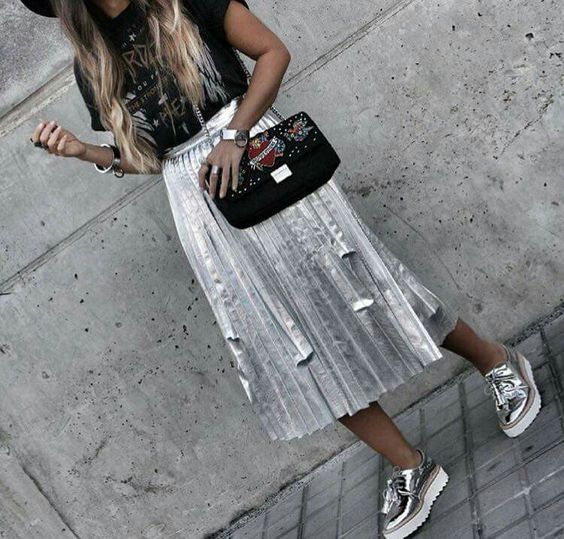 Stílusiskola: így viseld nyáron a ragyogó ezüst színt -  -  - árnyalat, divat, ezüst, nyár, outfit, stílus, szín, 