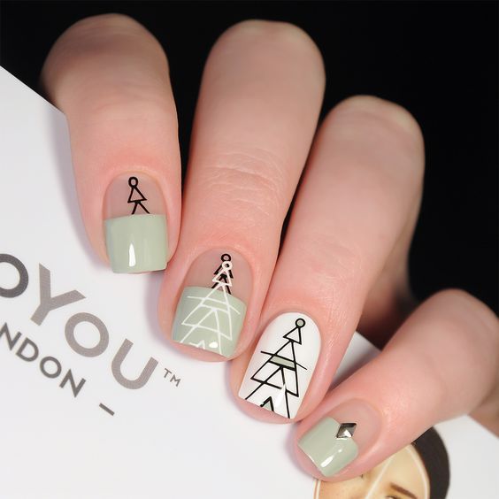 Top10: minimál karácsonyi manikűr ötletek az adventi szezonra -  -  - advent, karácsony, köröm, manikűr, minimál, ötletek, 