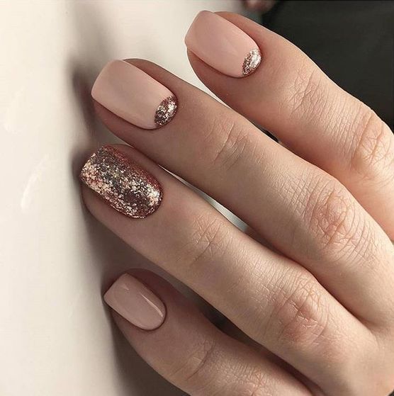 Top10: rose gold körmök karácsonyra -  -  - csillogás, karácsony, manikűr, rose gold, 