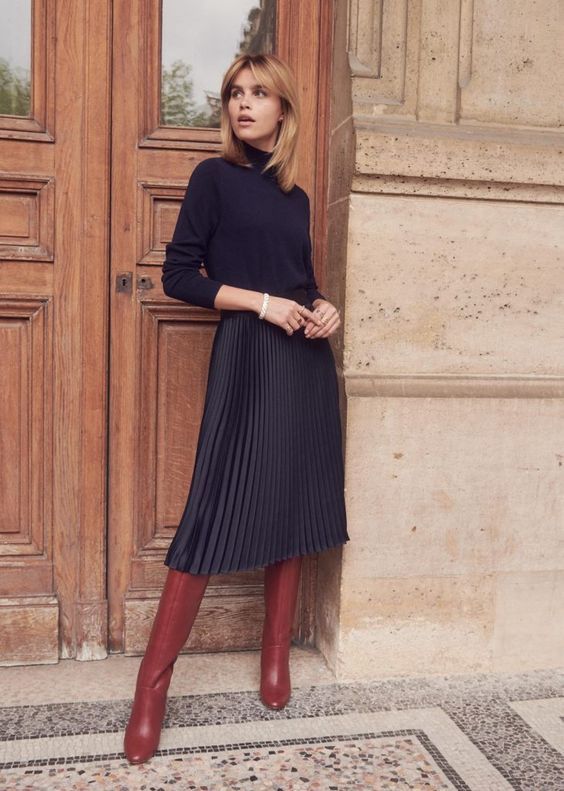 Stílusiskola: így viselj szoknyákat télen, hideg időben -  -  - divat, harisnya, hideg, outfit, stílus, szoknya, tél, 