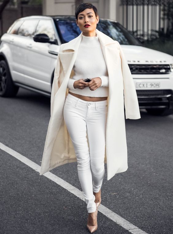 Stílusiskola: így viselj fehéret télen -  -  - divat, fehér, outfit, tél, 