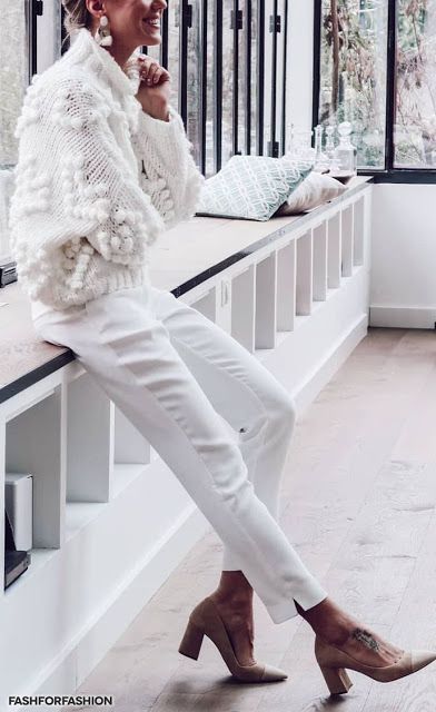 Stílusiskola: így viselj fehéret télen -  -  - divat, fehér, outfit, tél, 