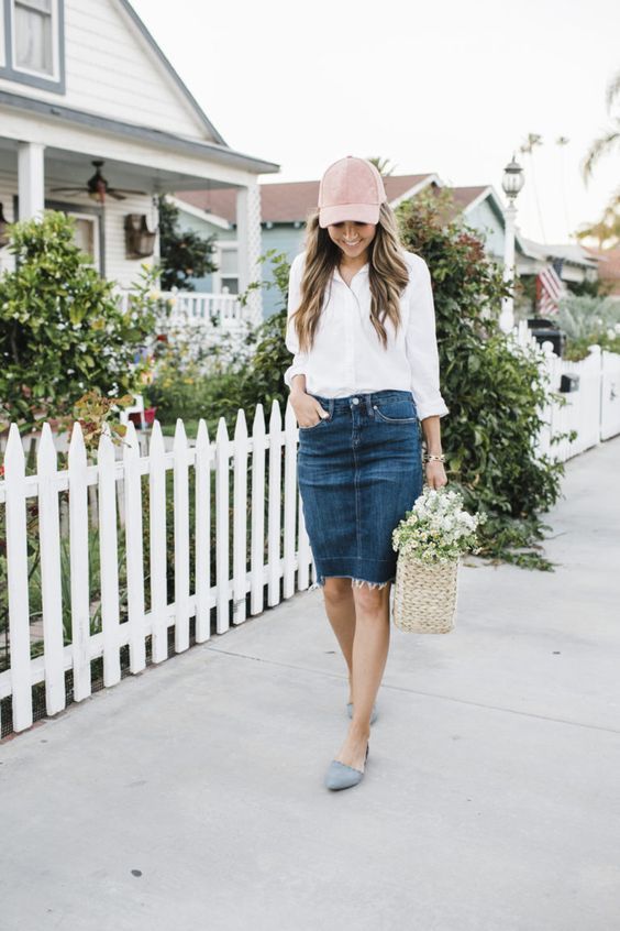 Stílusiskola: így lehetsz csinos farmerszoknyában tavasszal -  -  - farmer, outfit, stílus, szoknya, 