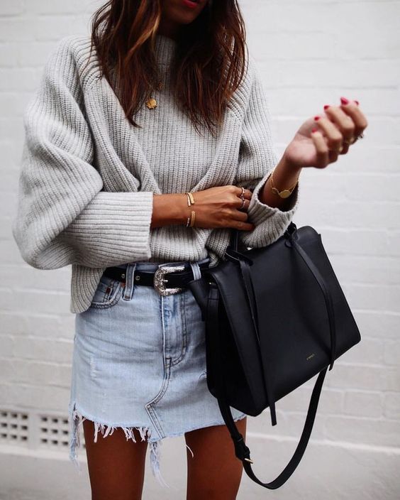 Stílusiskola: így lehetsz csinos farmerszoknyában tavasszal -  -  - farmer, outfit, stílus, szoknya, 