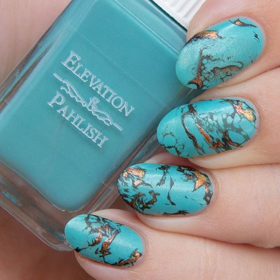 Top10: csodás türkiz manikűr ötletek -  -  - manikűr, ötletek, türkiz, türkiz körmök, 