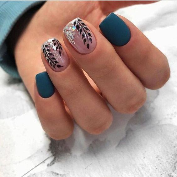 Top10: gyönyörű leveles manikűr ötletek a nyári szezonra -  -  - levelek, manikűr, minta, tavasz, 