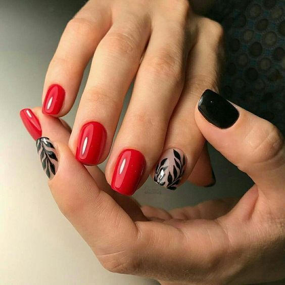 Top10: gyönyörű leveles manikűr ötletek a nyári szezonra -  -  - levelek, manikűr, minta, tavasz, 