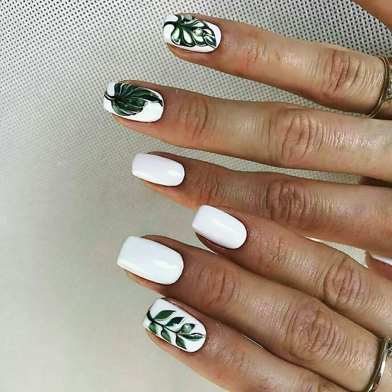 Top10: levélmintás manikűr a nyári szezonra -  -  - köröm, levél, levélminta, manikűr, 