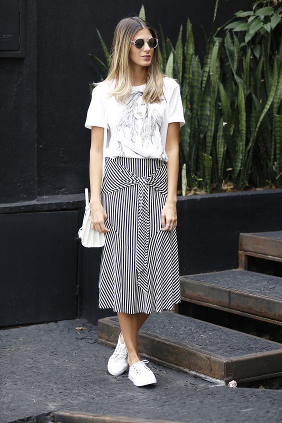 Stílusiskola: outfit ötletek midi szoknyákkal -  -  - divat, midi, midi szoknya, outfit, stílus, szoknya, 