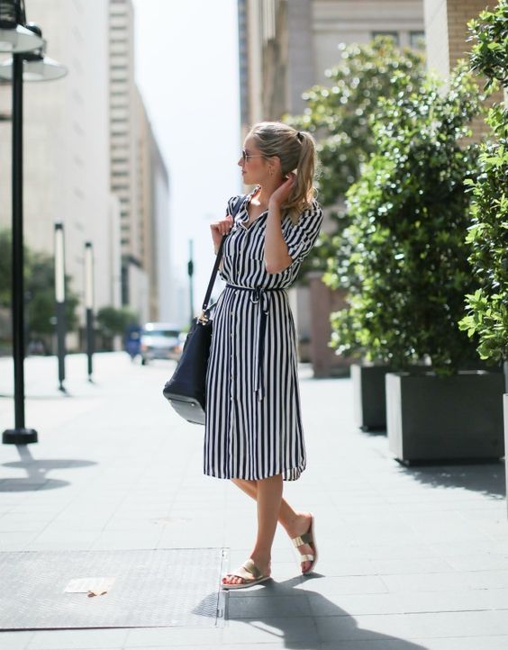 Stílusiskola: mindenképpen be kell szerezned egy csíkos ruhát -  -  - csíkos, csíkos ruha, divat, outfit, stílus, 