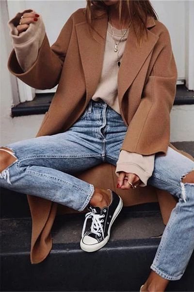 Stílusiskola: így viselj ősszel szaggatott farmerokat -  -  - divat, outfit, ősz, stílus, szaggatott farmer, 