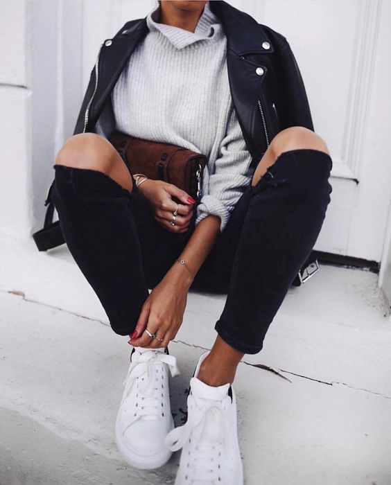 Stílusiskola: így viselj ősszel szaggatott farmerokat -  -  - divat, outfit, ősz, stílus, szaggatott farmer, 