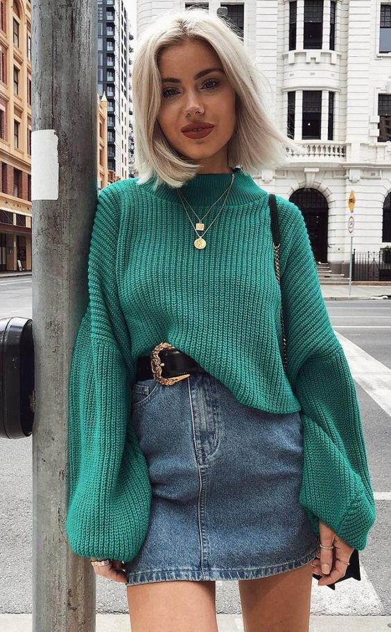 Stílusiskola: így viselj ősszel farmerszoknyákat -  -  - divat, farmer, farmerszoknya, outfit, ősz, stílus, 