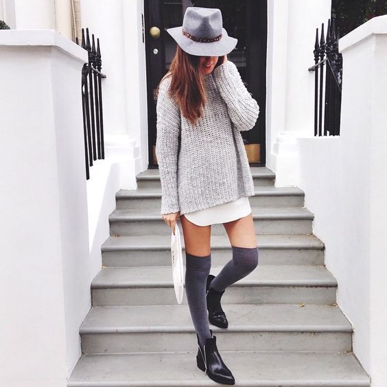 Stílusiskola: outfitek térdzoknival -  -  - outfit, stílus, térdzokni, zokni, 