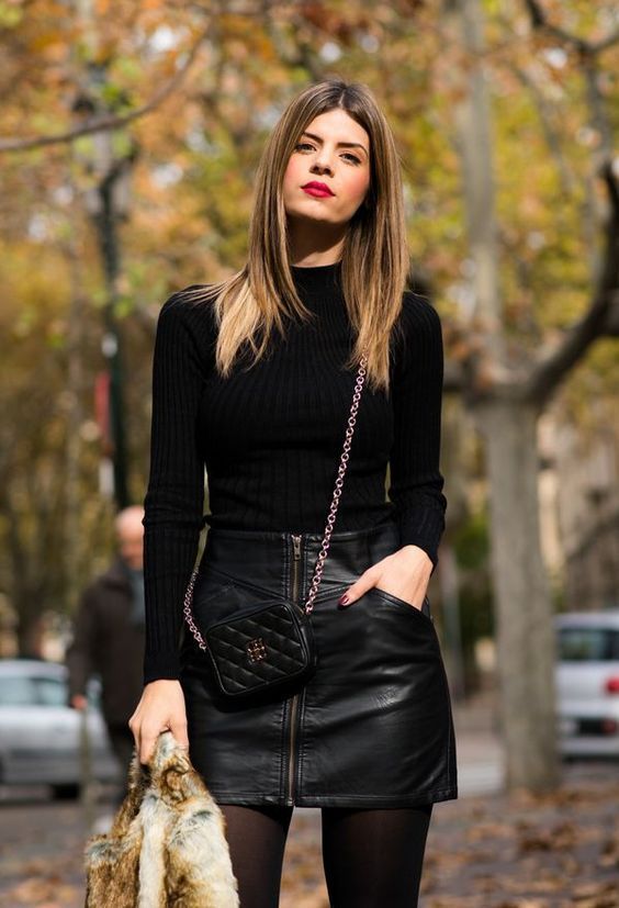 Stílusiskola: így viselj fekete miniszoknyákat -  -  - divat, fekete szoknya, outfit, ősz, stílus, 