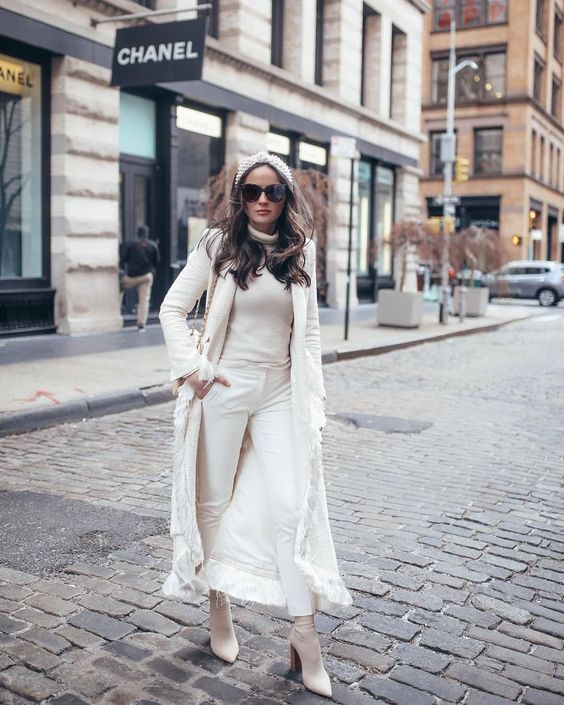 Stílusiskola: így viselj télen tetőtől talpig fehéret -  -  - divat, fehér, outfit, stílus, tél, 
