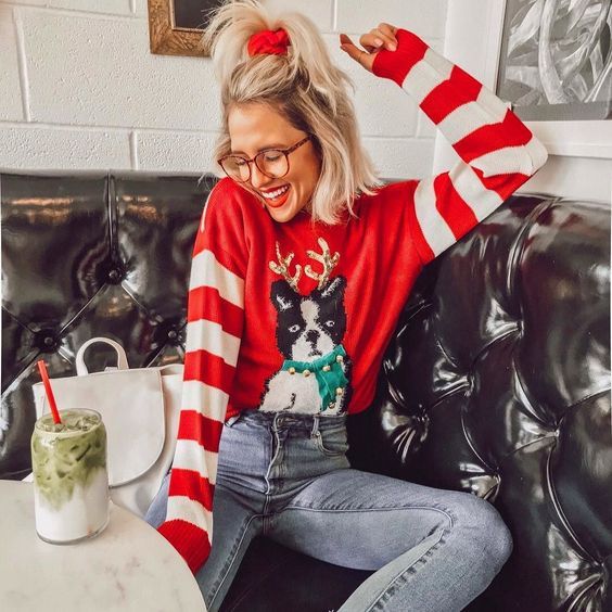 Stílusiskola: így viselj 'csúnya' karácsonyi pulcsikat -  -  - csúnya pulcsi, divat, gyermekgyógyítók, karácsony, outfit, 