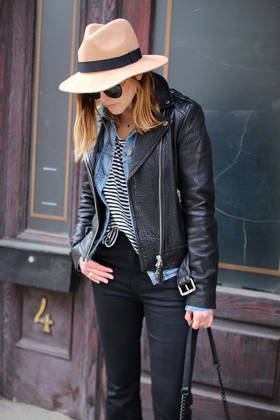 Stílusiskola: így viseld az alapdarabokat tavasszal - a bőrdzseki -  -  - divat, farmer, farmerdzseki, outfit, stílus, tavasz, 