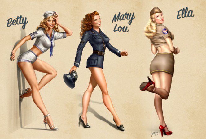 PIN-UP történelem -  -  - modell, modellek, pin-up lányok, pin-up történelem, 
