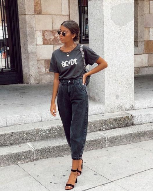 Stílusiskola: farmer, póló és magassarkú -  -  - divat, farmer, magassarkú, nyár, outfit, stílus, 