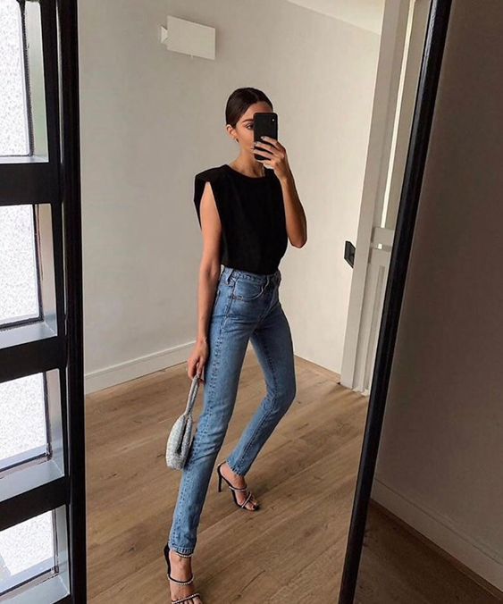 Stílusiskola: farmer, póló és magassarkú -  -  - divat, farmer, magassarkú, nyár, outfit, stílus, 