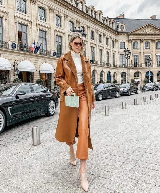 Stílusiskola: így viselj barna bőrnadrágokat -  -  - barna, bőrnadrág, divat, outfit, ősz, stílus, 