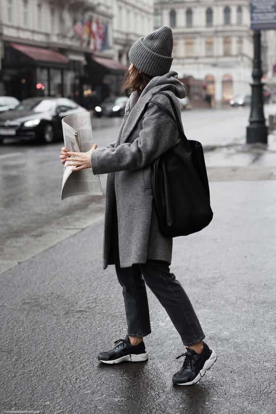 Stílusiskola: így viselj télen szürkét -  -  - divat, outfit, stílus, szürke, tél, 