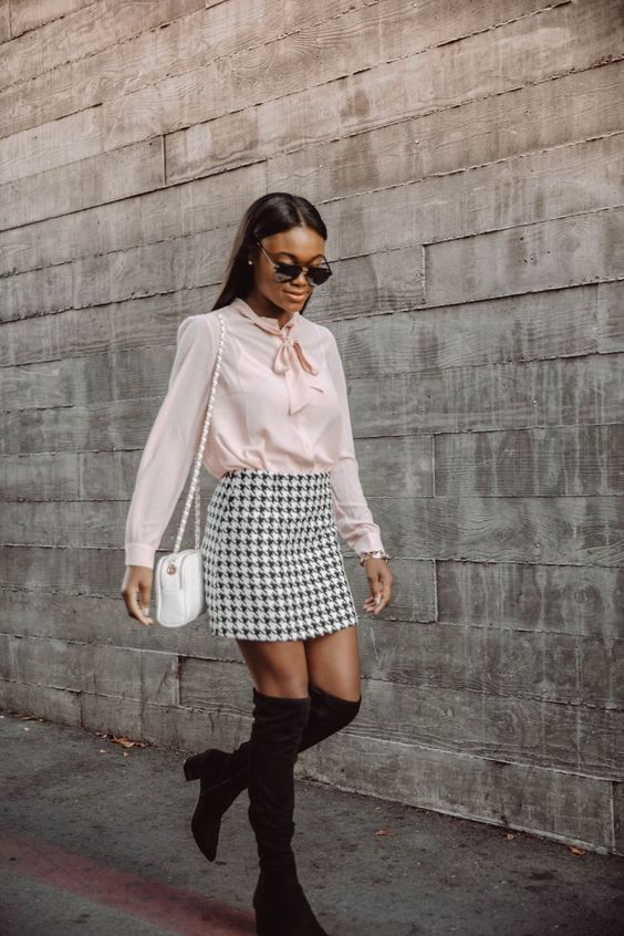 Stílusiskola: téli outfitek kockás szoknyákkal -  -  - divat, kockás szoknya, outfit, stílus, szoknya, 