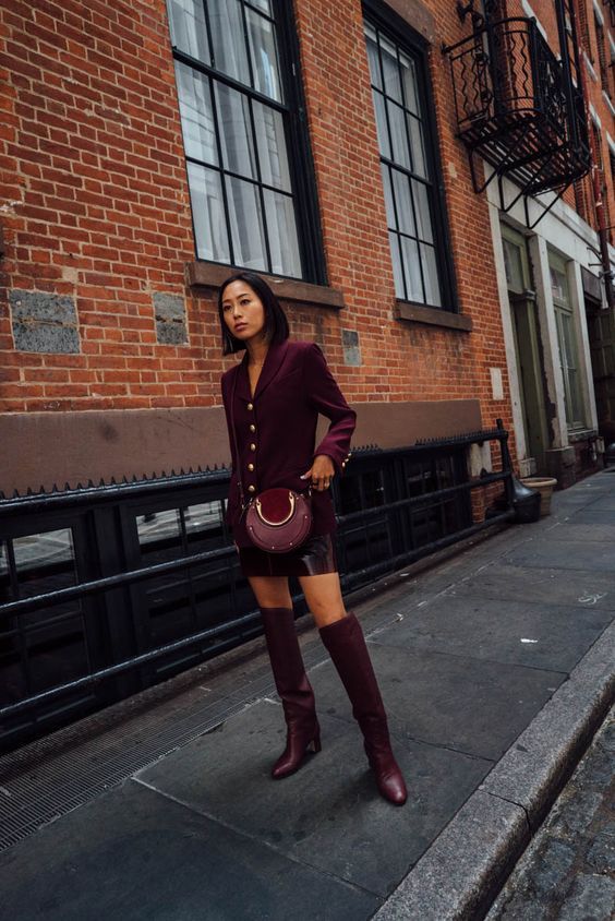 Stílusiskola: így viseld télen a bordó színt -  -  - bordó, divat, outfit, stílus, tél, 