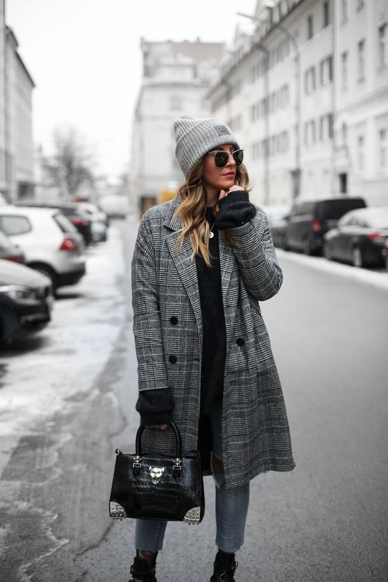 Stílusiskola: így viselj télen kockás szövetkabátokat -  -  - divat, kockás, outfit, stílus, szövetkabát, 