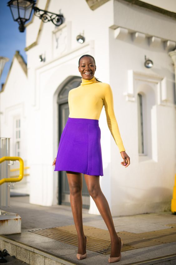 Stílusikola: viselj lilát sárgával -  -  - divat, lila, outfit, sárga, stílus, színes, 