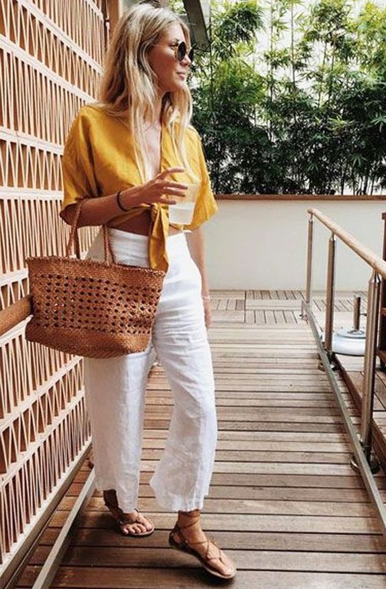 Stílusiskola: így viselj nyáron lenvászon nadrágokat -  -  - divat, lenvászon, lenvászon nadrág, outfit, stílus, 