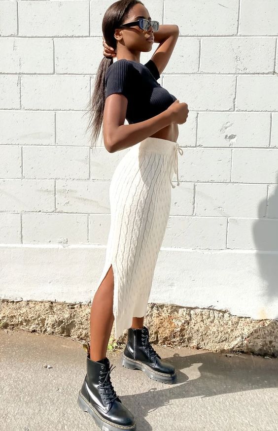 Stílusiskola: outfit ötletek fehér szoknyával -  -  - divat, fehér szoknya, outfit, stílus, szoknya, 