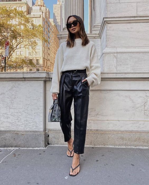 Stílusiskola: így viselj bőrnadrágokat ősszel -  -  - bőrnadrág, divat, műbőrnadrág, outfit, ősz, stílus, tippek, 
