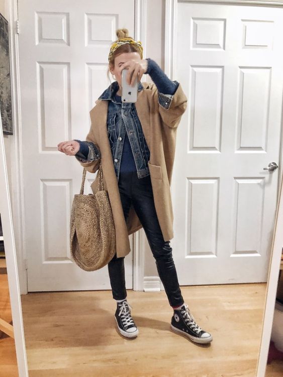 Stílusiskola: így viselj ősszel farmerdzsekit szövetkabáttal -  -  - divat, farmerdzseki, outfit, stílus, szövetkabát, 