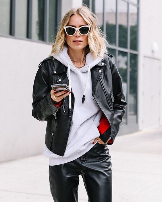 Stílusiskola: laza outfitek bőrdzsekivel -  -  - bőrdzseki, divat, outfit, ősz, stílus, 