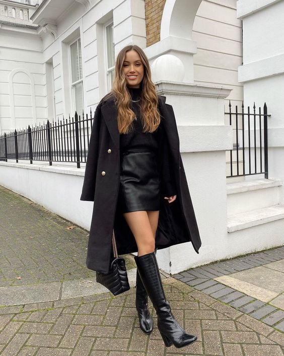 Stílusiskola: így viselj télen fekete szoknyákat -  -  - divat, fekete szoknya, outfit, stílus, szoknya, 