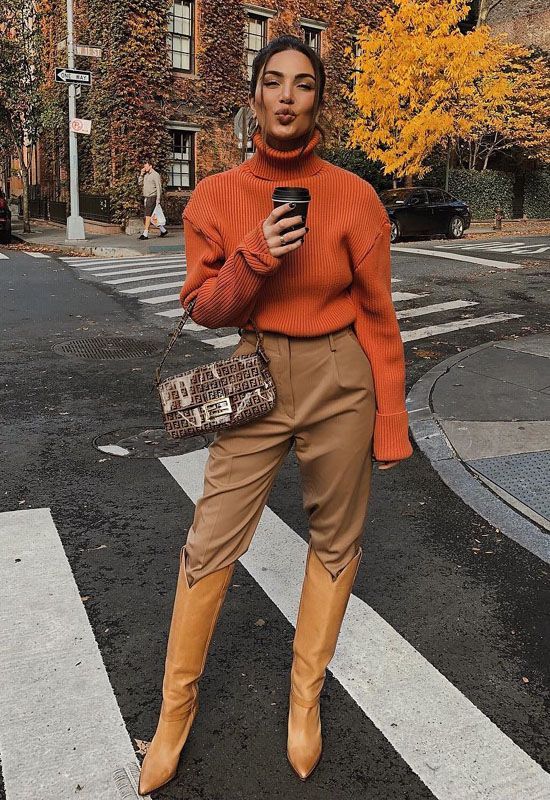 Stílusiskola: téli outfit ötletek narancssárgával -  -  - divat, narancssárga, outfit, stílus, tél, 